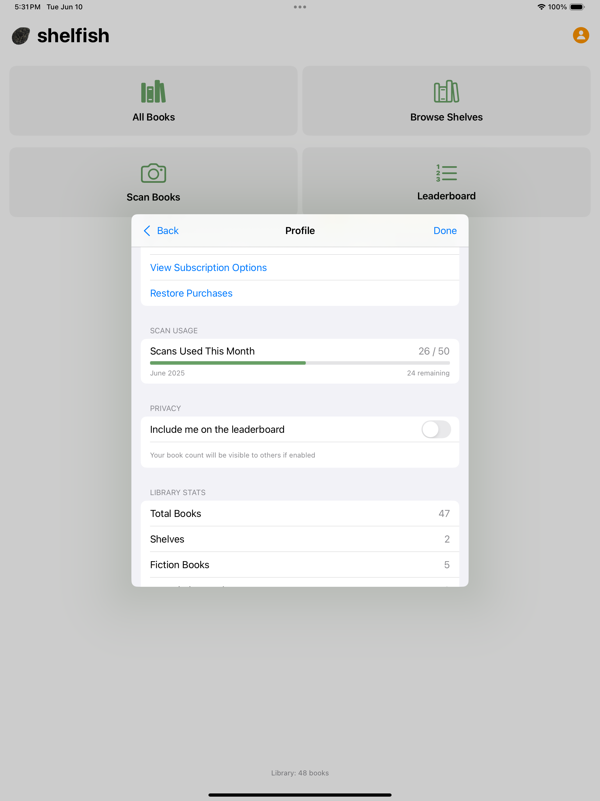 Privacy and security settings